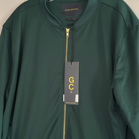 Good Counsel Green Athletic Track Jacket XL - Picture 2 of 8